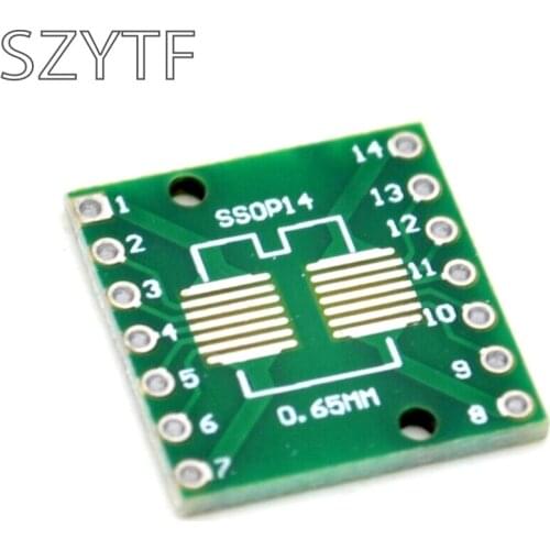 20pcs/bag Adapter plate SOP14 SSOP14 TSSOP14 SMD turn DIP 0.65 / 1.27mm