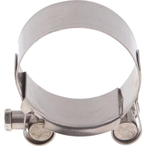 2x 44-47/48-51mm Stainless Steel Exhaust Silencer Link Pipe Hose Clamp Clips