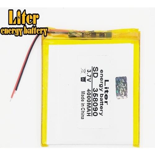 [358090] 3.7V 4000mAH (polymer lithium ion battery) Li-ion battery for tablet pc 7 inch 8 inch battery