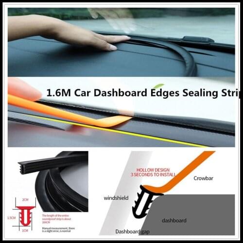 UType 1.6M Car Dashboard Strip Front Windshield Sealing Rubber Strips for Mercedes Benz GLS63 GLS GLE43 B55 Shooting S400 ML450