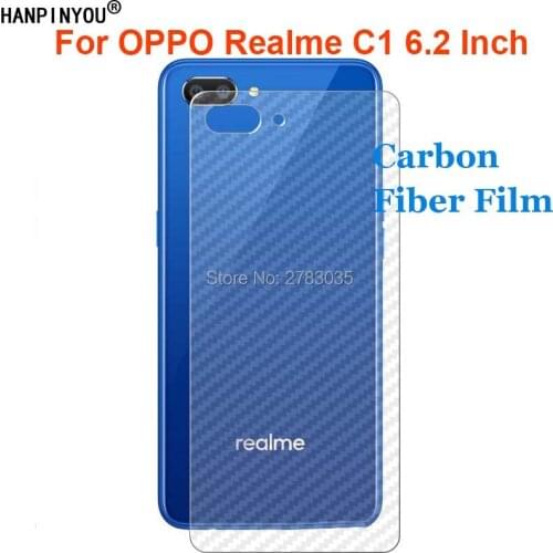For OPPO Realme C1 6.2" Durable 3D Anti-fingerprint Ultra Thin Carbon Fiber Back Film Rear Screen Protector (Not Tempered Glass)