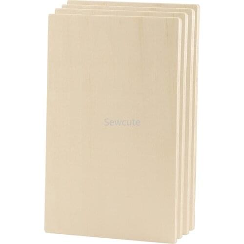 5pcs Unfinished Wood Plate Blank Board 10Inch Rectangle Artboard for DIY Painting Crafts 20X25cm