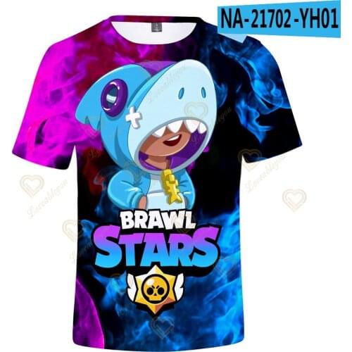 100cm - 160cm Kid T-shirt Boys Girls 3D PRIMO MORTI Short Sleeve T-shirt Crow Spike Leon Shelly Tshirt Kids Game Star Shirt Tops