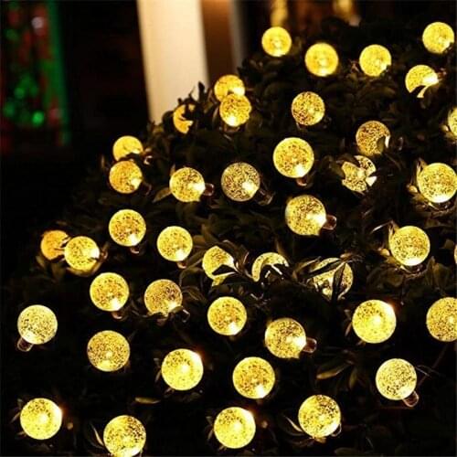 20/50LED Crystal Ball LED Solar Power String Fairy Lights Solar Light LED Garlands party Christmas Decoration for Garden Outdoor