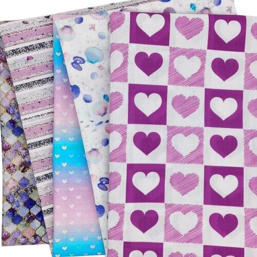 20x33cm 8pcsPolyester Cotton Material Fabric Valentines Day Patchwork Printed Tissue Sewing Quilting Fabrics Needlework,8Yc15161