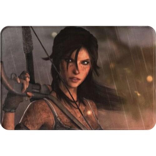 Tomb Raider Game Bathroom Mat Lara Croft Doormat Kitchen Carpet Balcony Rug Home Decor