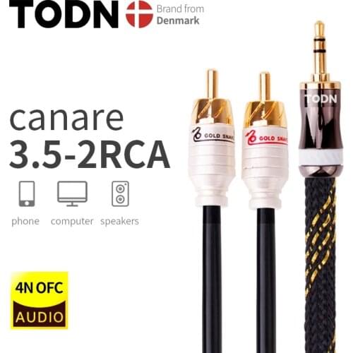Canare HiFi cable audio RCA cable Audio signal wire plug 3.5mm aux plug convert 2 RCA plug