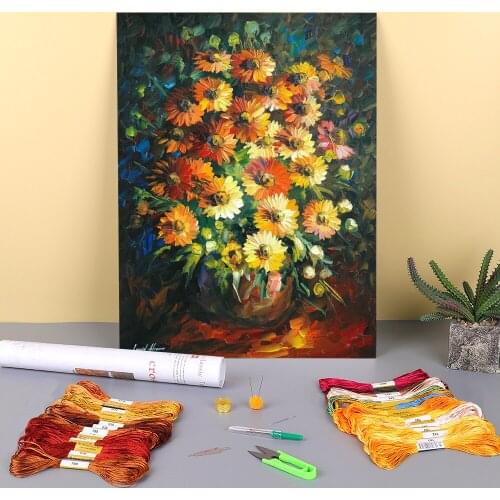 Mystical Glow Printed 11CT Cross-Stitch Kit Embroidery DMC Threads Hobby Handiwork Knitting Craft Counted Different