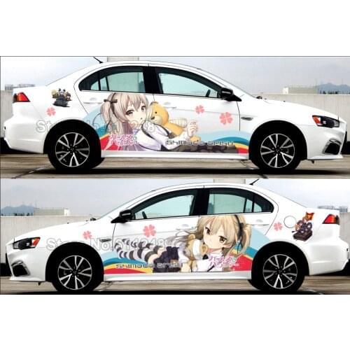 Car Styling Custom Made Japanese Anime Game Itasha Decals Rally Sticker 3D Car Decal Waterproof Hood Protective Film