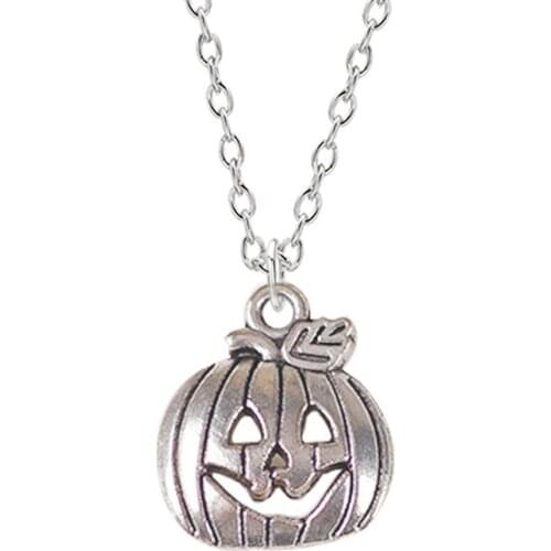 2020 New Funny Horror Pumpkin Head Pendant Halloween Alloy Necklace Men And Women Fashion Holiday Jewelry Gift Hot Sale