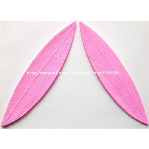 New! Free Shipping Long Leaf Shaped Silicone Mold Cake Decoration Fondant Cake 3D Food Grade Silicone Mould 257