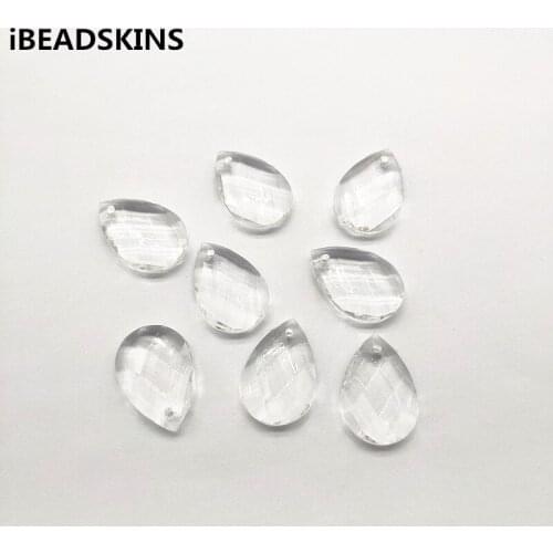 New arrival! 28x19mm 240pcs Clear acrylic Faceted Drop-shape beads for Necklace,Earrings parts,hand Made Jewelry DIY