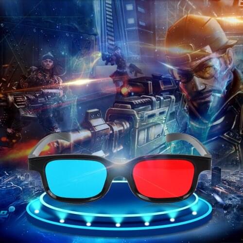 3-D Anaglyph Glasses Black WQ8 VR Glasses Anaglyph TV Movie DVD Game 3D Glasses Red/Blue Cyan Paper Card VR Glasses xiaomi