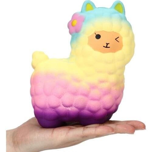 Jumbo sheep Cartoon Galaxy Deer alpaca squishy cute galaxy slow rising animal squishy squish wholesale exquisite kids gift