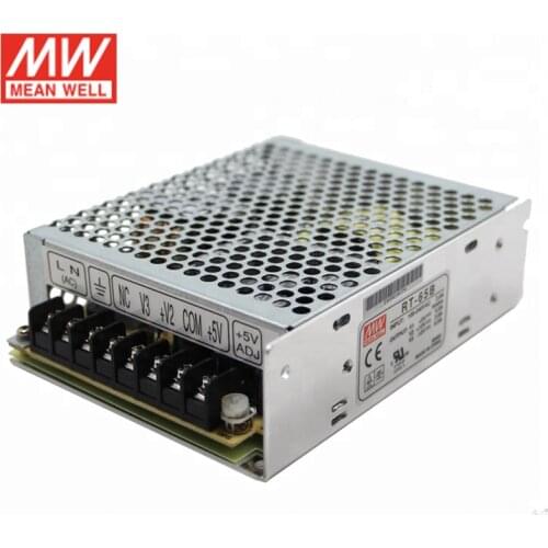 Original MEAN WELL RT-65B 65W Triple Output Switching Power Supply 5V 12V -12V DC 5A 2.8A 0.5A Power Unit Transformer