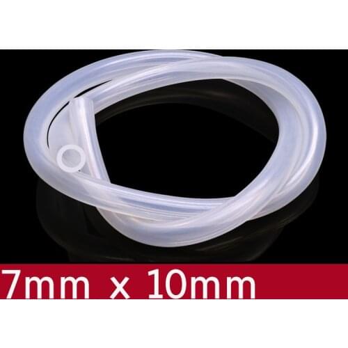 Transparent Flexible Silicone Tube ID 7mm x 10mm OD Food Grade Non-toxic Drink Water Rubber Hose Milk Beer Soft Pipe Connect