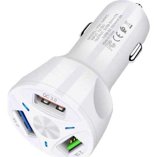 QC3.0 Fast Charge Car Charger 3USB Car Charger 5V/7A Multi-Port Car Charger One for Three 36W Car Charger