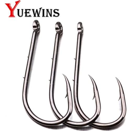 10pcs/lot High Carbon Steel Barbed Fish Hook Worm Pond Bait Holder Pesca Jig Head Fishing Hooks Carp Fishing Tackle Box QA1074