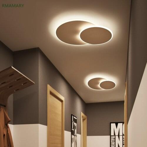 Modern Nordic led ceiling lamp fashion ultra-thin bedroom ceiling light study room restaurant aisle lights 110-220 free shipping