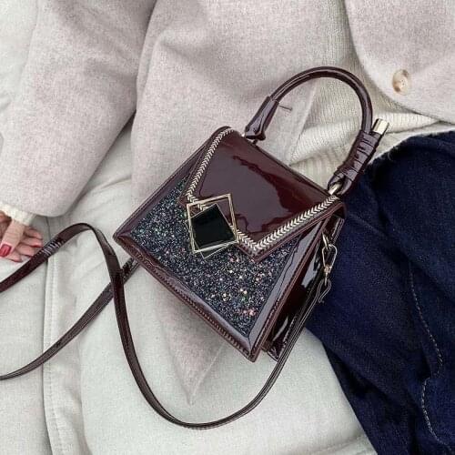 Patent Leather Sequins Crossbody Bags For Women 2020 Mini Shoulder Messenger Bag Female Handbags Totes #30