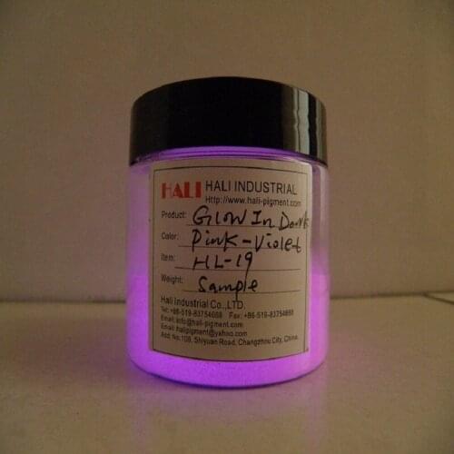 Glow in dark pigment, photoluminescent pigment, luminescent pigment, color: violet, green, orange.MOQ:1kg per color
