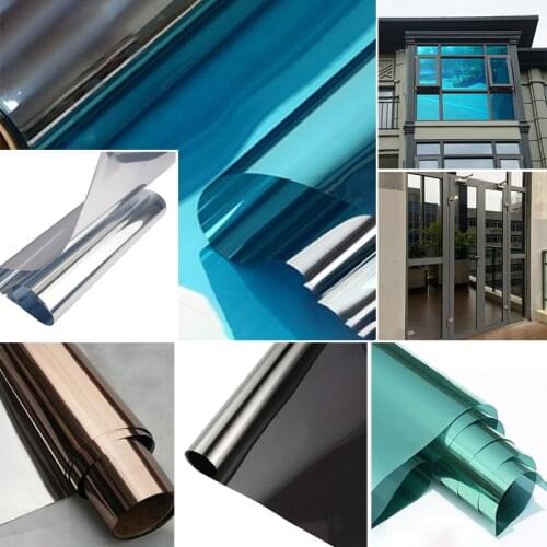 2M PET Thermal Insulation Privacy Window Film One Way Glass Vinyl Reflective Window Tint Anti UV Solar Blocking Glass Foil