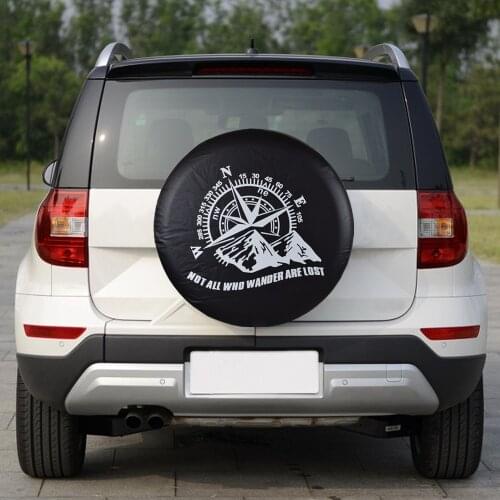 Universal PVC Leather Spare Tire Wheel Cover Case Protector Bag Pouch For Nissan Patrol SAFARI GRX Ford Ecosport Troller