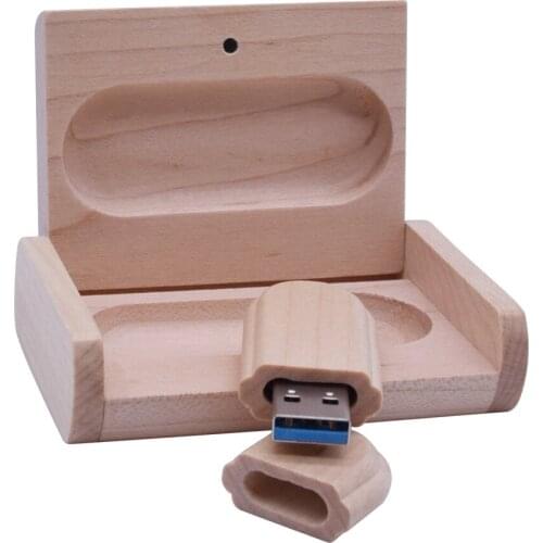 USB 3.0 High Speed Custom LOGO Wooden + Box USB Flash Drive 3.0 Pendrive 8GB 16GB 32GB 64GB Memoria Usb Gift Wedding Photography