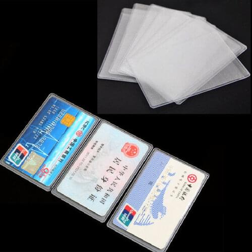 10PCS/lot PVC Transparent Credit Card Holder Protect ID Card Business Card Cover Credit Card Protection Case Bank Card Package