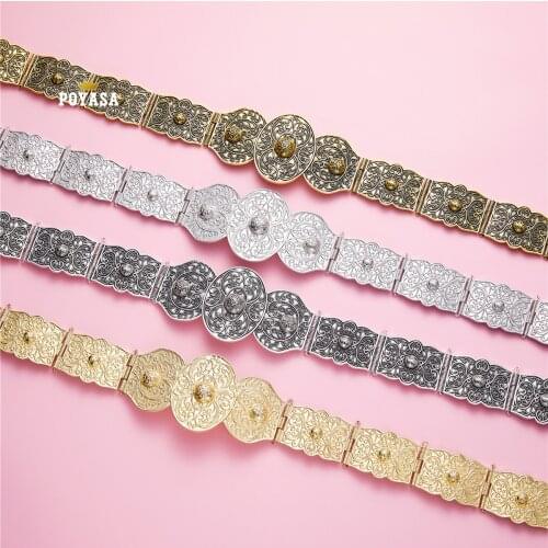 2020 june Luxury Gun metal color women belt chain metal waistband jewelry long adjustable length wedding caftan dress belt