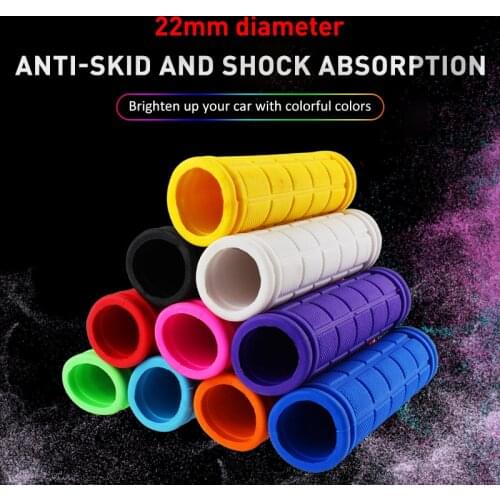1 Pair Bicycle Handle Cover Mountain Bike Bicycle Universal Handle Cover Soft Rubber Non-slip Handle Cover Riding Accessories