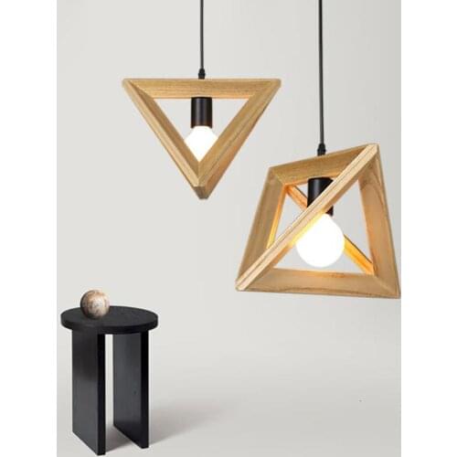 3 Heads Hanging Rustic Wooden Ceiling Light Fixture Indoor Modern Home Decor Honey Comp Ceiling Led Pendant Lamp