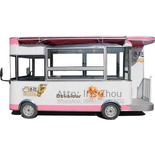4.2m long commercial street electric mobile food truck/ food trailer cart/ ice cream truck