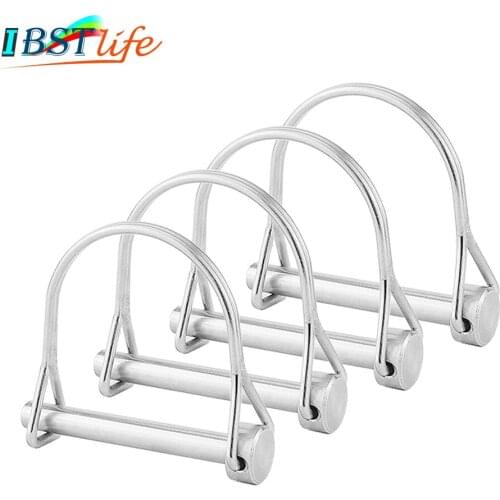 4PCS SS 316 PTO Pin Round Arch Wire Shaft Locking Lock Pin Safety Coupler Pin Retainer Farm Trailers Wagons Lawn Garden