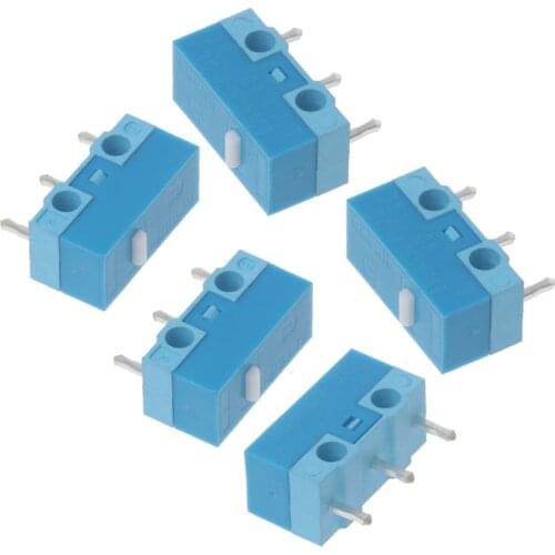 5Pcs Original HUANO White Dot Blue Shell 0.74N Mouse Micro Switch Silver Alloy Contacts 20 Millions Lifetime qiang