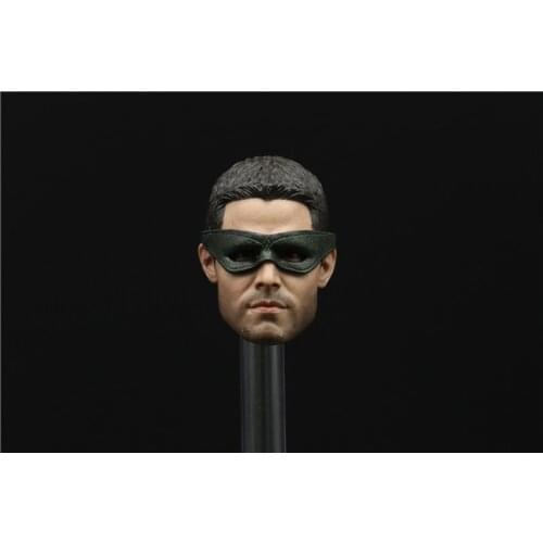 1/6 Male Head Accessory Stephen Amell Green Arrow Oliver Queen Head Sculpt Carved with Glasses Model for 12'' Body