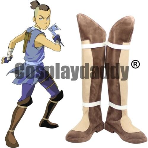 Avatar: The Last Airbender Southern Water Tribe Warrior Sokka Halloween Cosplay Shoes Tall Knee-high Boots X002