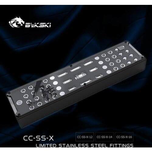 Bykski CC-SS-X,Stainless Steel Hard Tube Fittings Kit For Split Water Cooling System,OD12mm OD14mm OD16mm Rigid Pipe Connetors