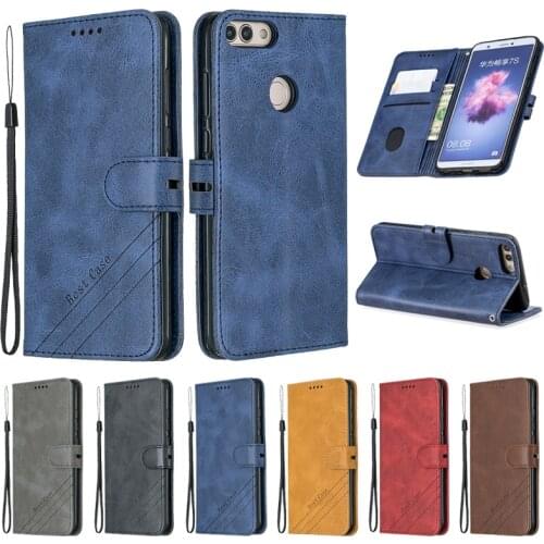 Huawei P Smart Case Leather Flip Case on sFor Coque Huawei P Smart Psmart FIG-LX1 Phone Case Fundas Luxury Magnetic Wallet Cover