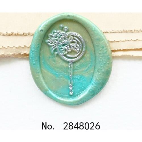 Flower and Mirror Seal Stamp,Flower Wax Seal Stamp Kit,gift packing Mirror seal,Parry wax seal stamp,Oval shape stamp