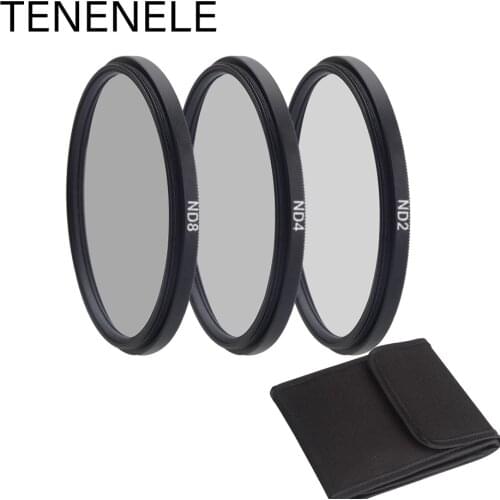 TENENELE Camera Filter Neutral Density ND 2 4 8 Filters 37 40.5 43 46 49 52 55 58 62 67 72 77 82 mm For Canon Nikon Sony Filter