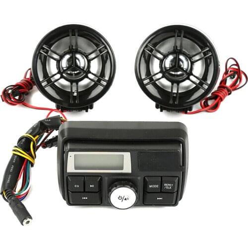 USB/SD/TF FM Radio Handlebar Audio Radio System Stereo MP3 Speakers Bluetooth-compatible Motorcycle Motorbike
