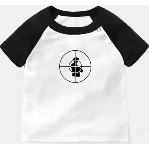 Public Enemy Symbol Superhero Words BAM Design Newborn Baby T-shirts Toddler Graphic Raglan Color Short Sleeve Tee Tops