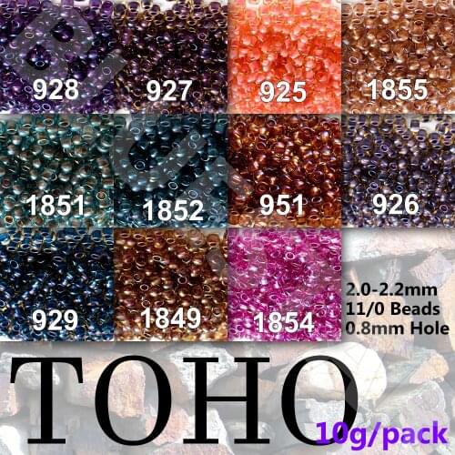 BLUESTAR Toho Round Beads Japan Color Glass Beads Beadwork Boho Vintage clothing accessories 11/0 clear beads 10g/pack