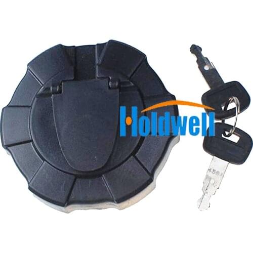Holdwell Fuel Tank Cap With Keys 2658575 265-8575 for Caterpillar CAT 303.5C 304E 305.5D 307E 308D