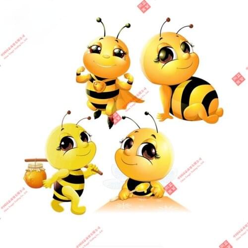 Cartoon Cute Lovely Honey Bee Wall Bedroom Anime Car Sticker Decal Decor Motorcycle Off-road Laptop Trunk Guitar PVC Vinyl