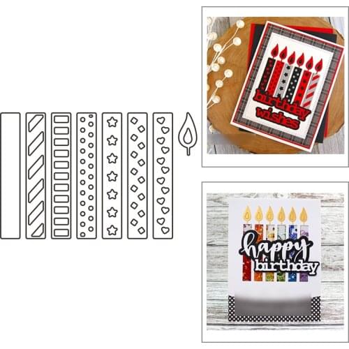 2021 New Happy Birthday Metal Cutting Dies For Mould Cut Craft Making Candle Decoration Cake Greeting Card Scrapbooking No Stamp