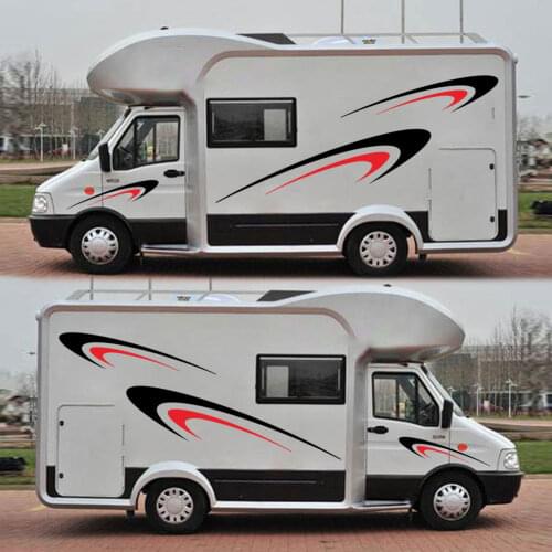 New RV Stripe Decoration Body Sticker Scratch Sticker Personality Modification Vinyl Decal Camper Caravan Door Pane Deca D-1202