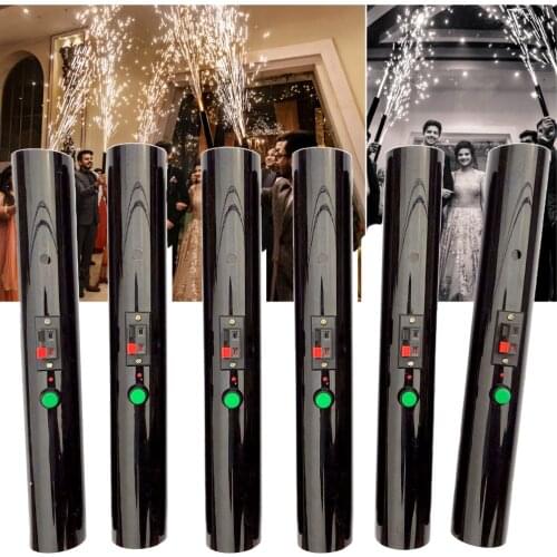 6pcs Hand Held Pyro Shooter Pyrotechnic Cold Spark Firing System Wedding Bride Surprise Creative Firework Magic Wand Decor Party