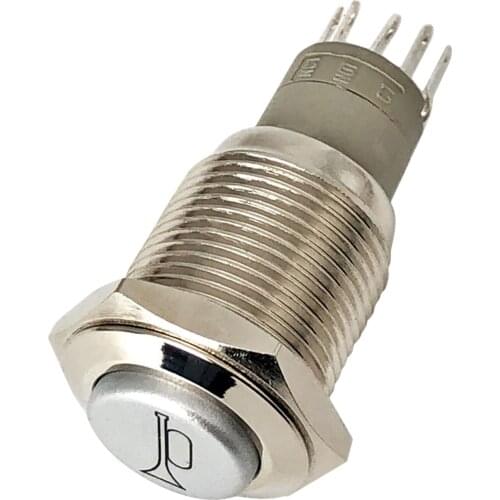 16mm LED Light Momentary Push Professional Start Button Horn Switch Waterproof For Car Speaker